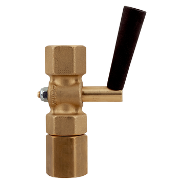 AFRISO Manometer-Absperrhahn G1/2 drehbare Muffe x Muffe, Messing, PN16 VOR 97130