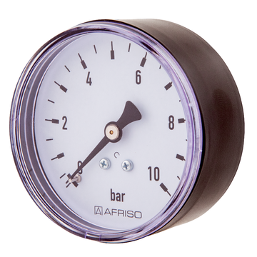 AFRISO Rohrfedermanometer RF 63 0/2,5bar G1/4B mit PTFE-Dichtring axial Kl.2,5 für Heizung/Sanitär SAR 15680 15690 15700 15710 15720